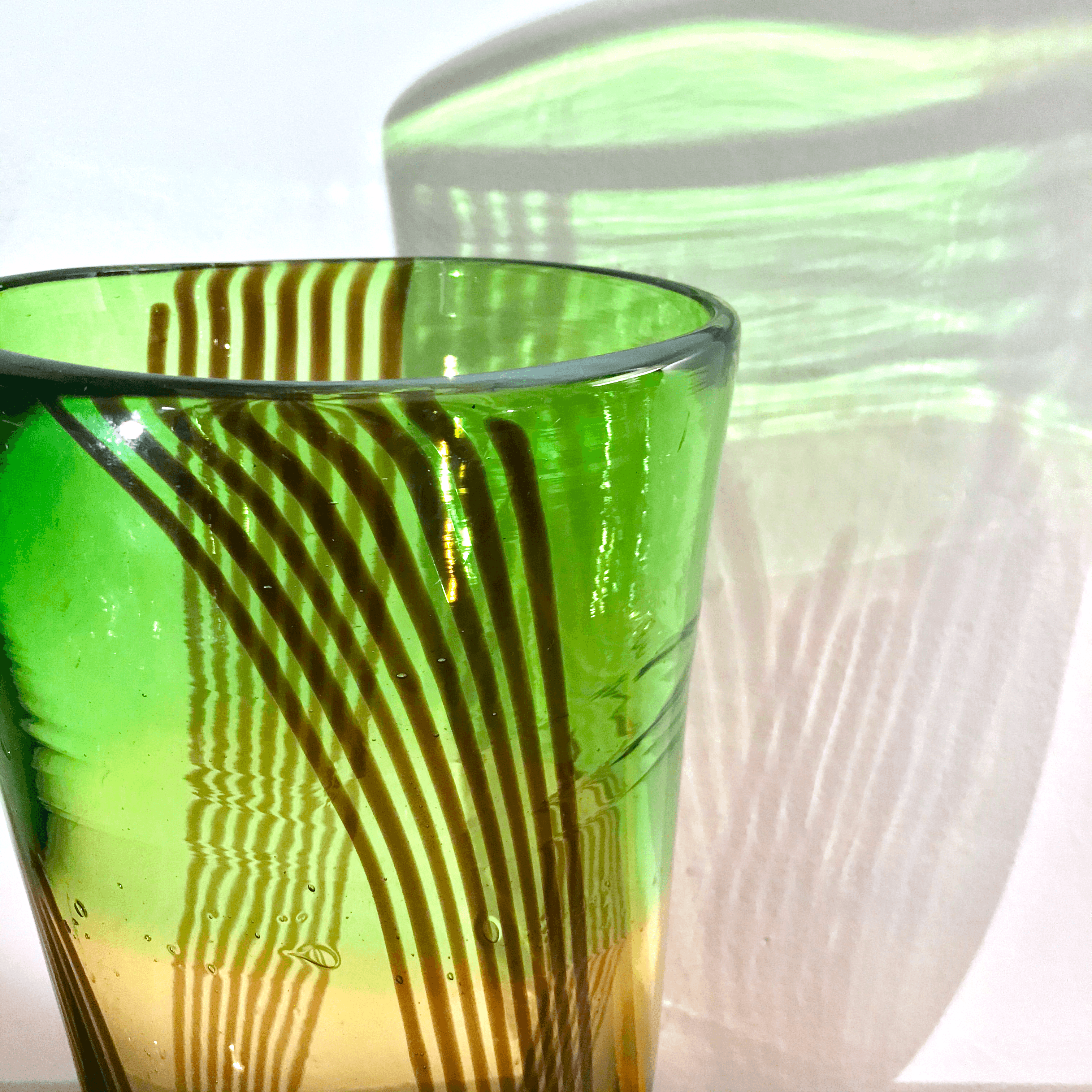 Tri-color Murano Glass Vase - Tuxedo Park Junk Shop