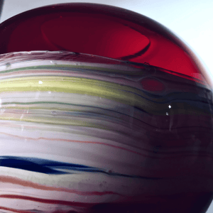 Vintage Murano Round Art Glass Vase - Tuxedo Park Junk Shop