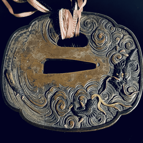 Meiji Japanese Bronze Tsuba - Tuxedo Park Junk Shop