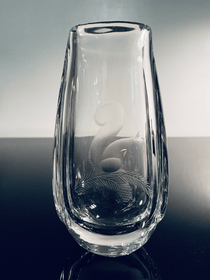 Cut Crystal Squirrel Vase - Tuxedo Park Junk Shop