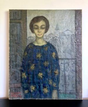 Antoni Trulls Pons Two Portraits in Oil on Canvas
