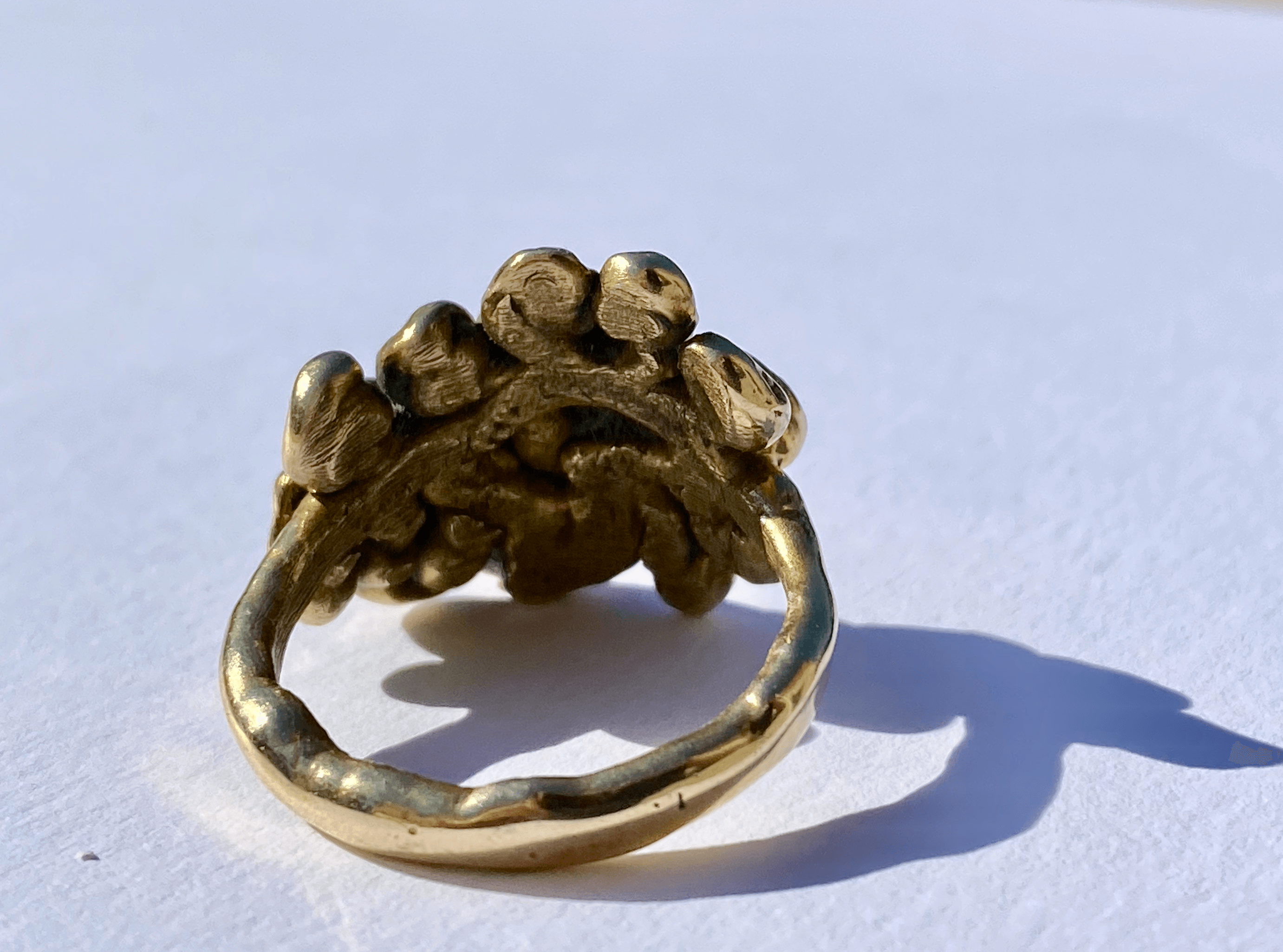 Organic Modern Ring in Brass and Copper