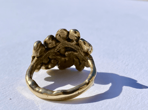 Organic Modern Ring in Brass and Copper