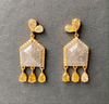 18K Grey Bullet-Cut Diamond Earrings