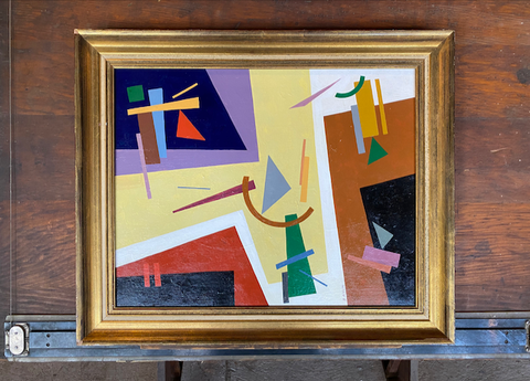 Seymour Zayon Geometric Abstract Oil