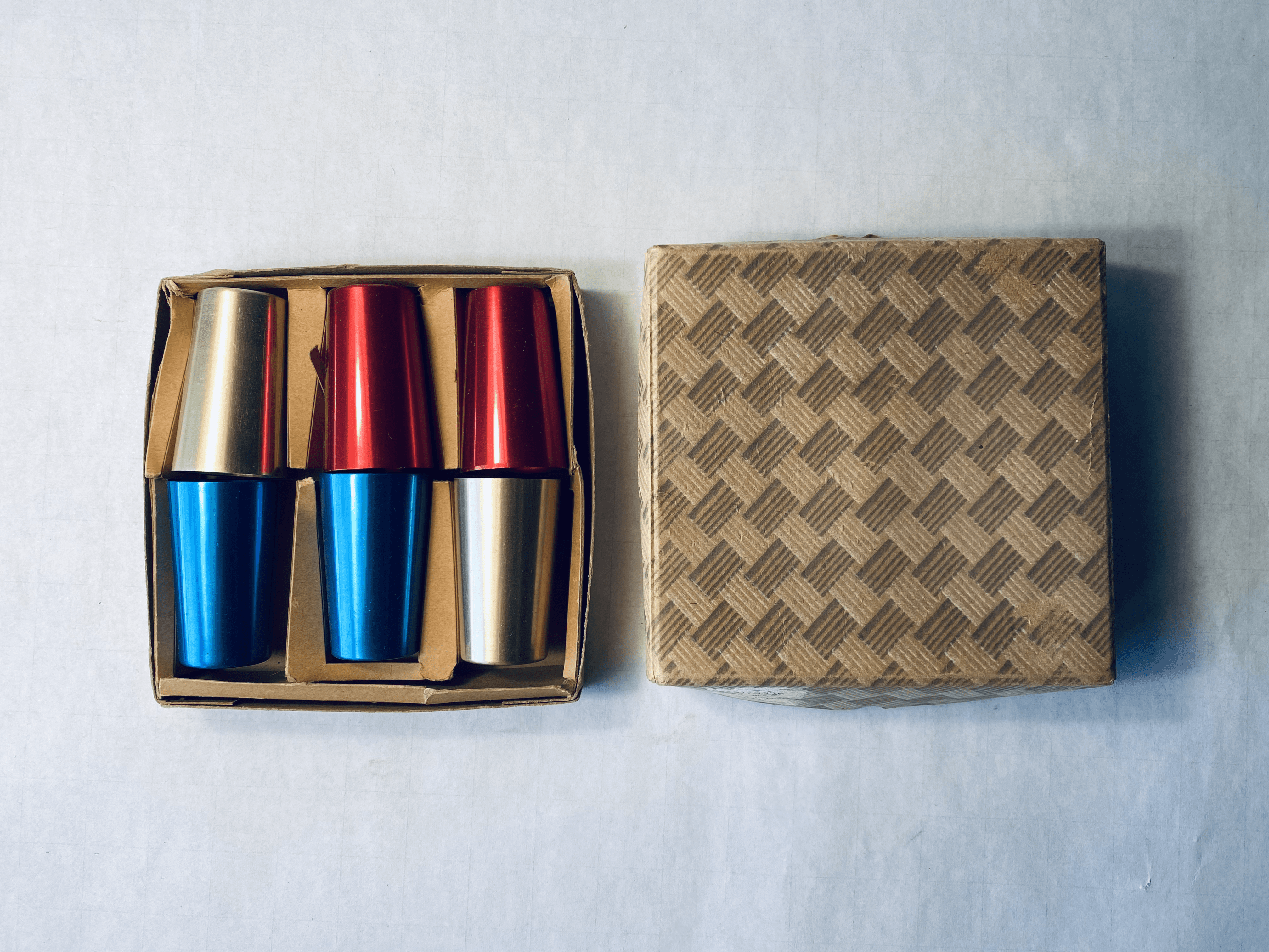 1960's Japanese Aluminum Sake Cups - Tuxedo Park Junk Shop