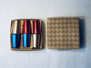 1960's Japanese Aluminum Sake Cups - Tuxedo Park Junk Shop