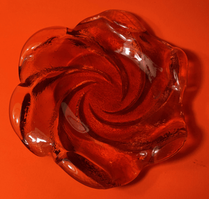 Mid Century Art Glass Ashtray - Tuxedo Park Junk Shop