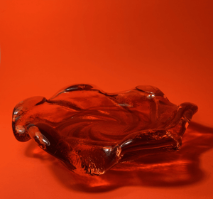 Mid Century Art Glass Ashtray - Tuxedo Park Junk Shop