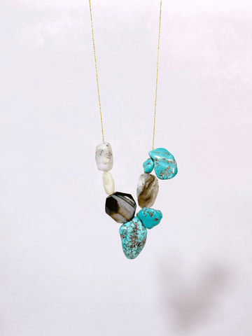 Boötes Turquoise and Onyx Necklace