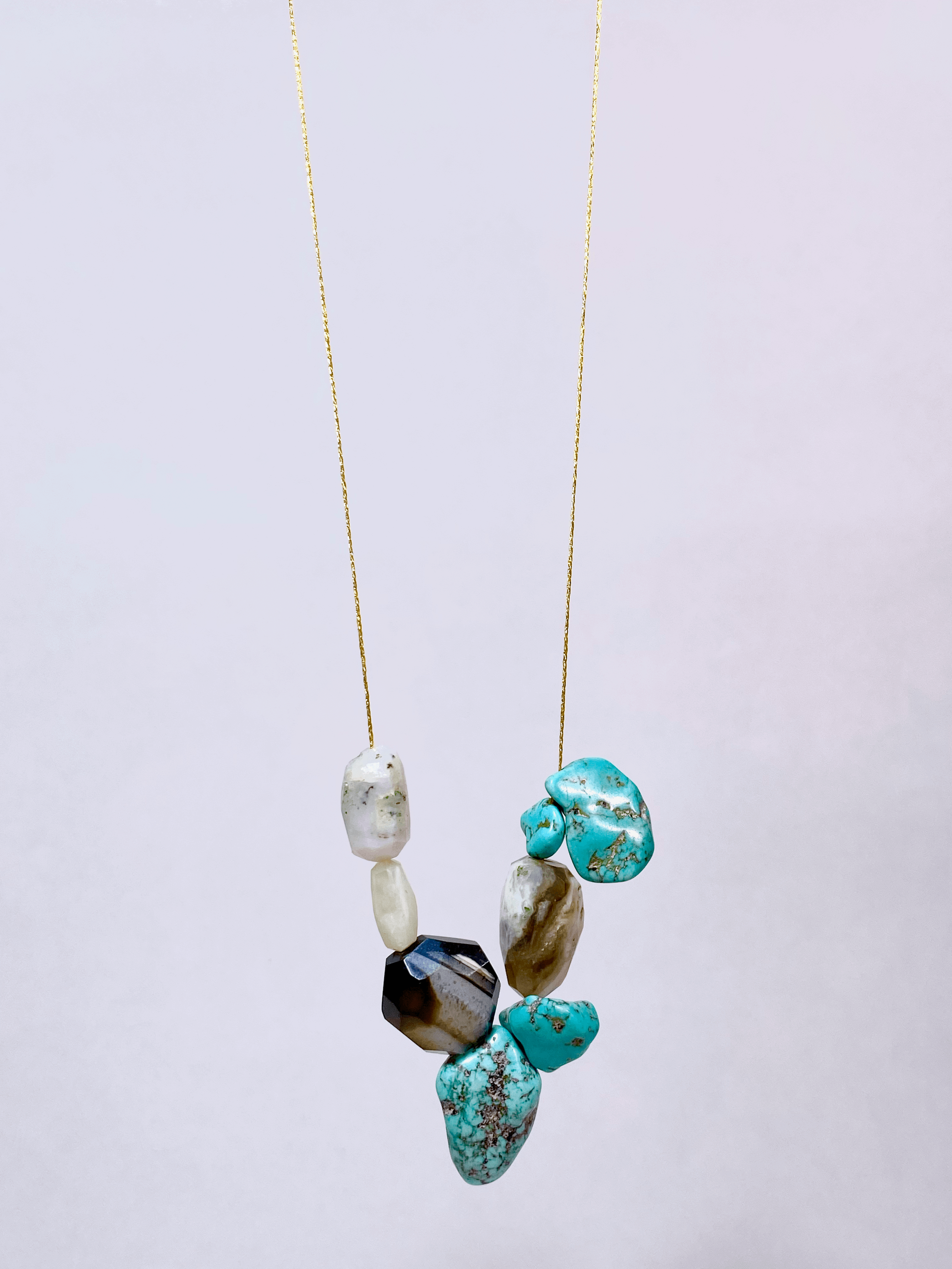 Boötes Turquoise and Onyx Necklace
