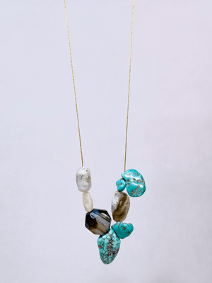 Boötes Turquoise and Onyx Necklace