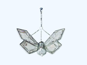 Maison Baguès Attributed Crystal Butterfly Chandelier