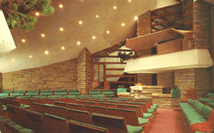 FLW 51 Bench from the Unitarian Meeting House | Frank Lloyd Wright - Tuxedo Park Junk Shop