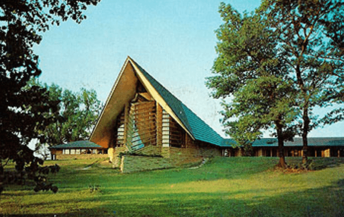 FLW 51 Bench from the Unitarian Meeting House | Frank Lloyd Wright - Tuxedo Park Junk Shop