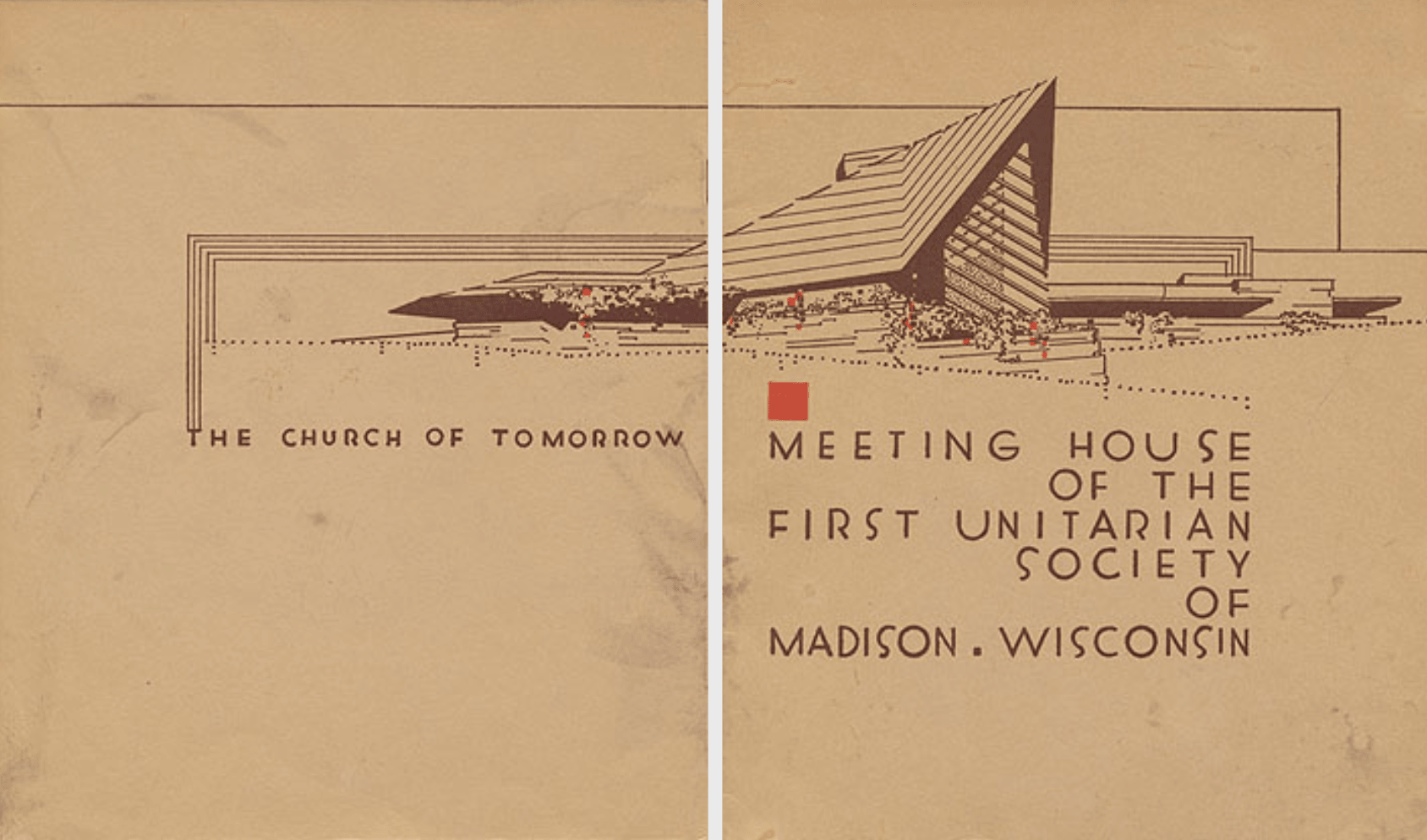 FLW 51 Bench from the Unitarian Meeting House | Frank Lloyd Wright - Tuxedo Park Junk Shop