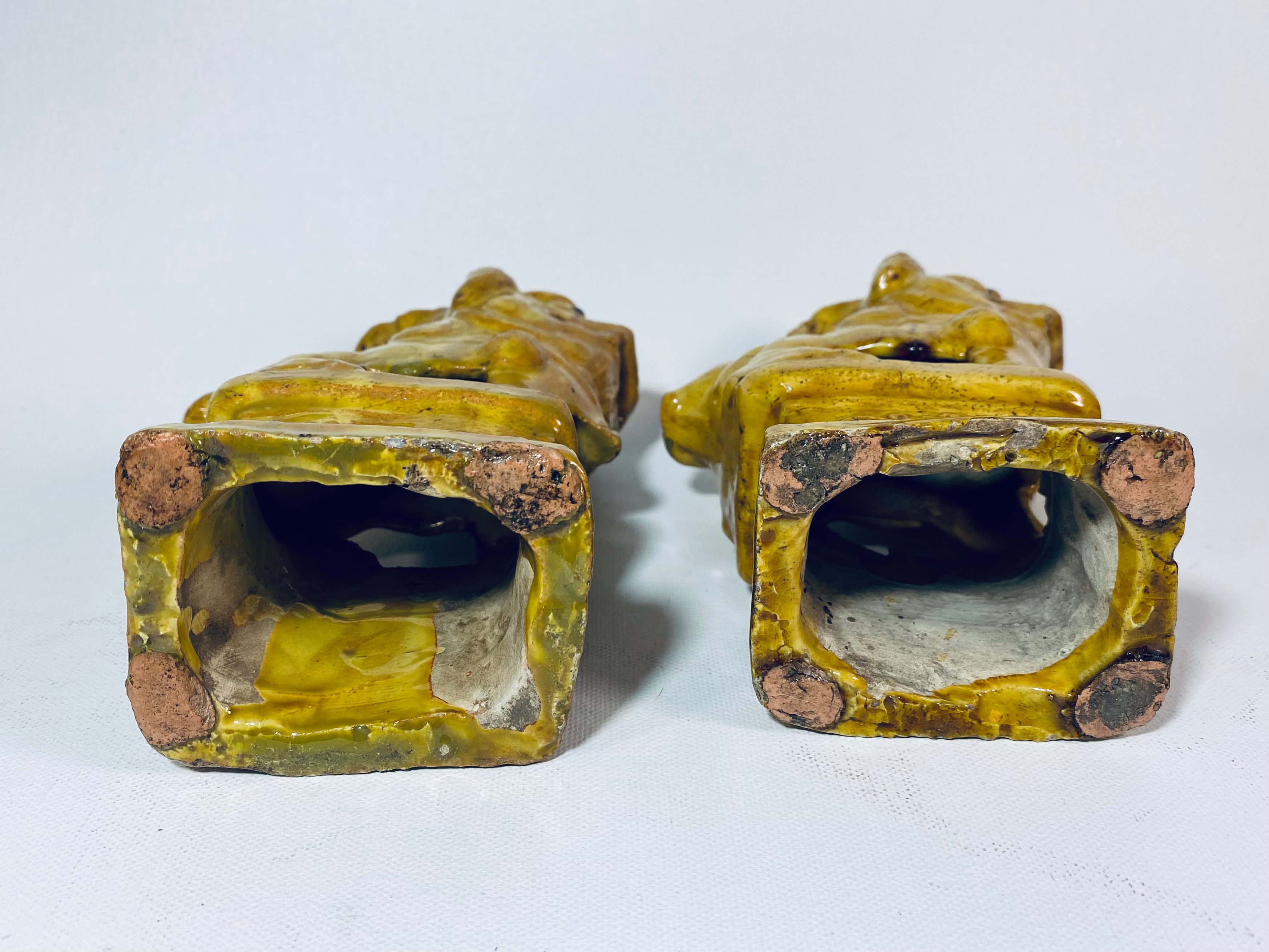 Pair of Chinese Imperial Yellow Foo Dogs