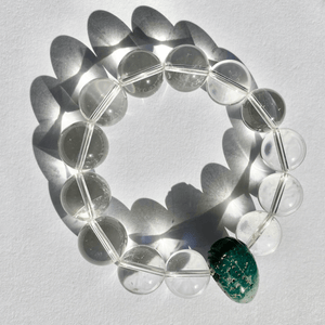 Pre-Columbian Avian Jadeite Rock Crystal Bracelet