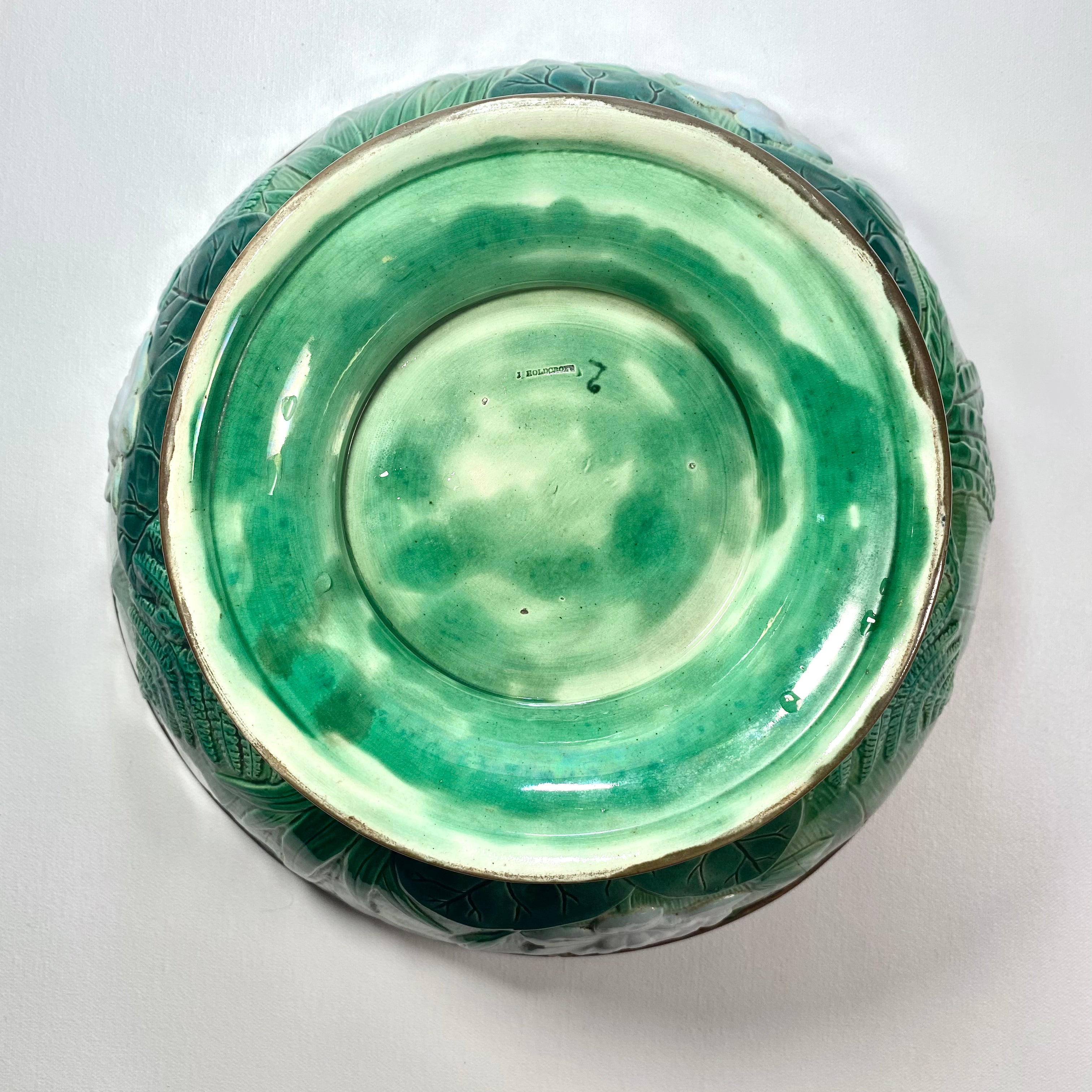 Holdcroft Majolica Pond Lily Punch Bowl