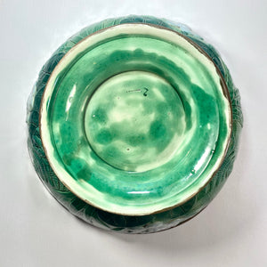 Holdcroft Majolica Pond Lily Punch Bowl