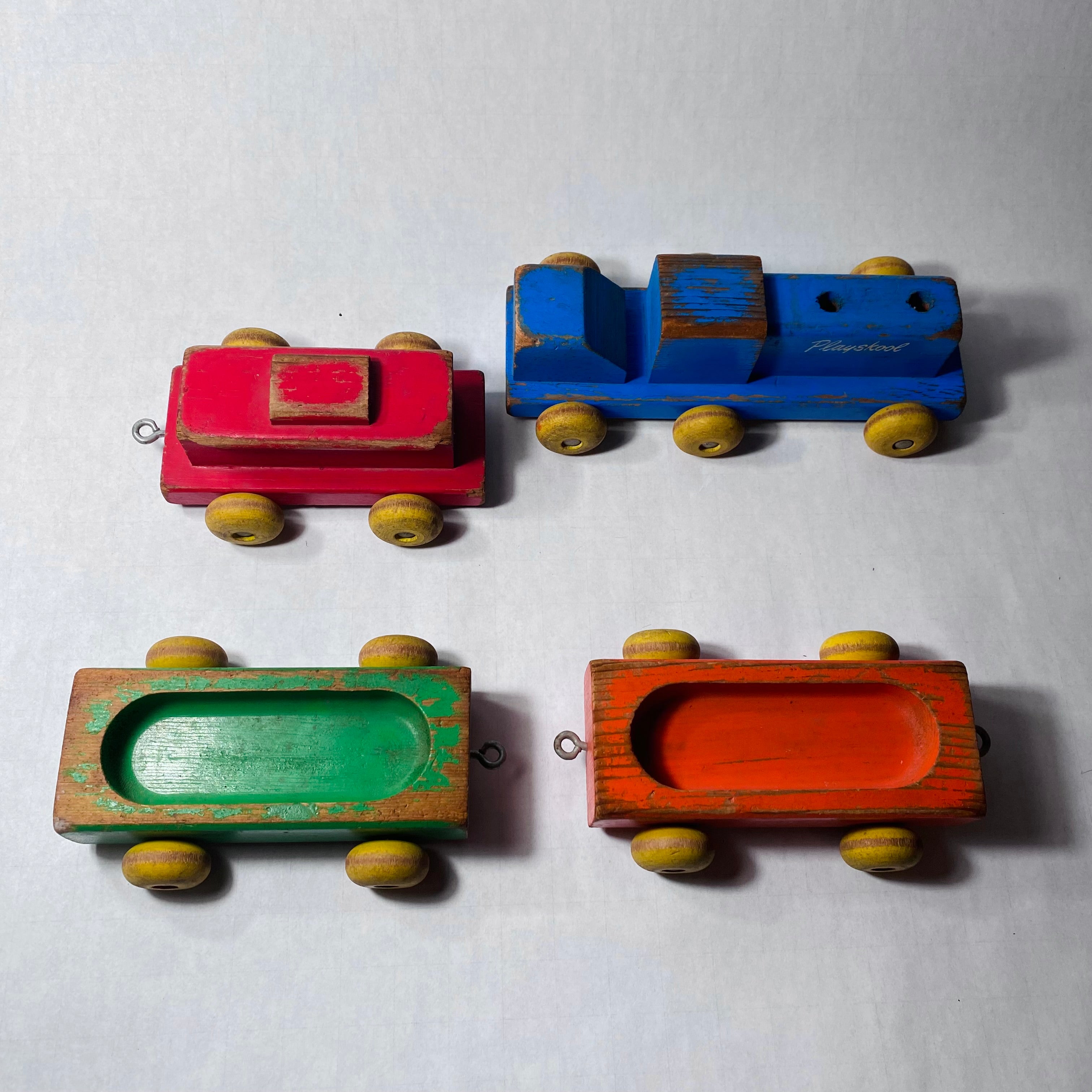 Playskool Wooden Train Set Circa 1960