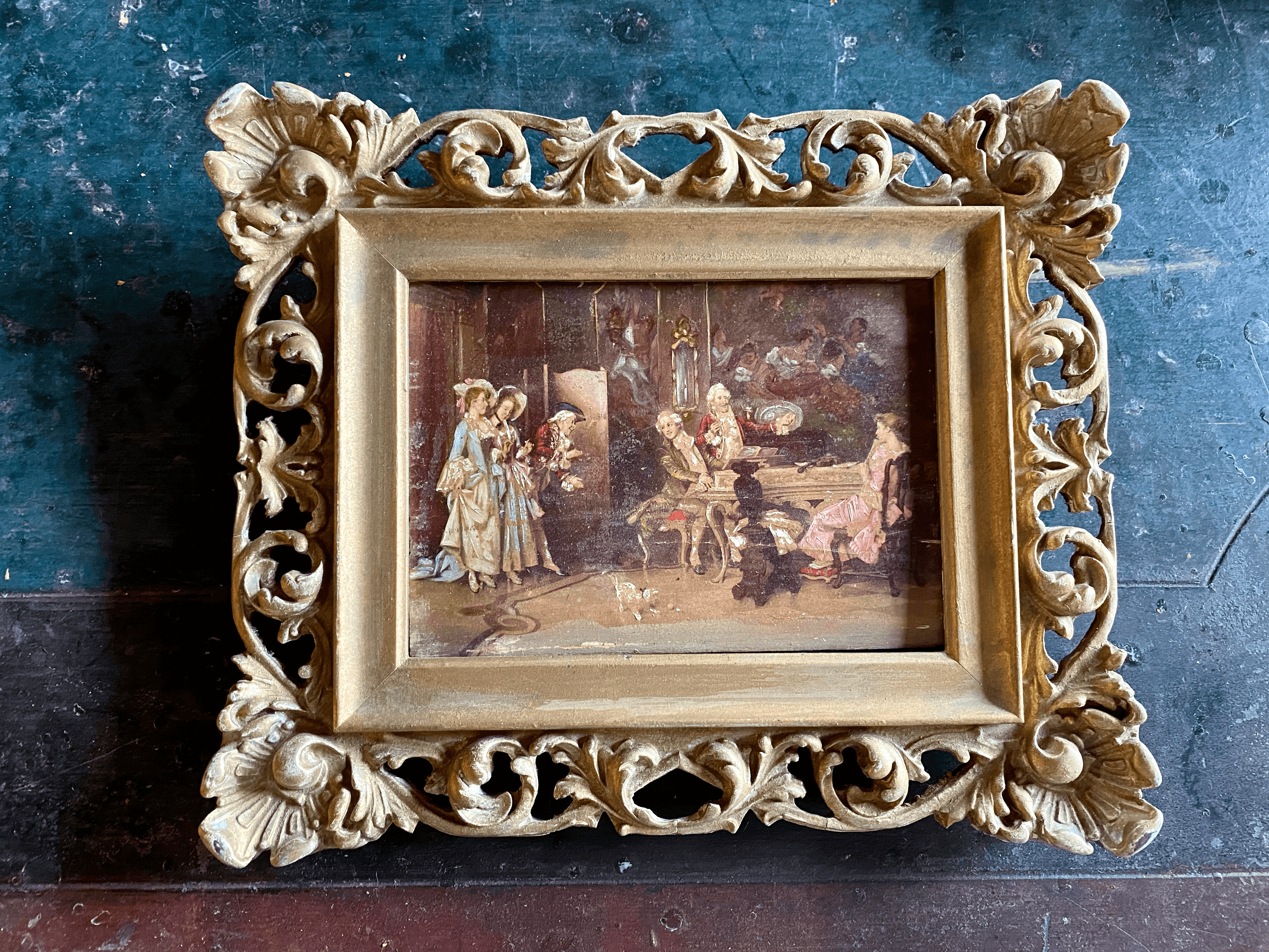 Antique Oil Painting attributed to Andriano Cecci - Tuxedo Park Junk Shop