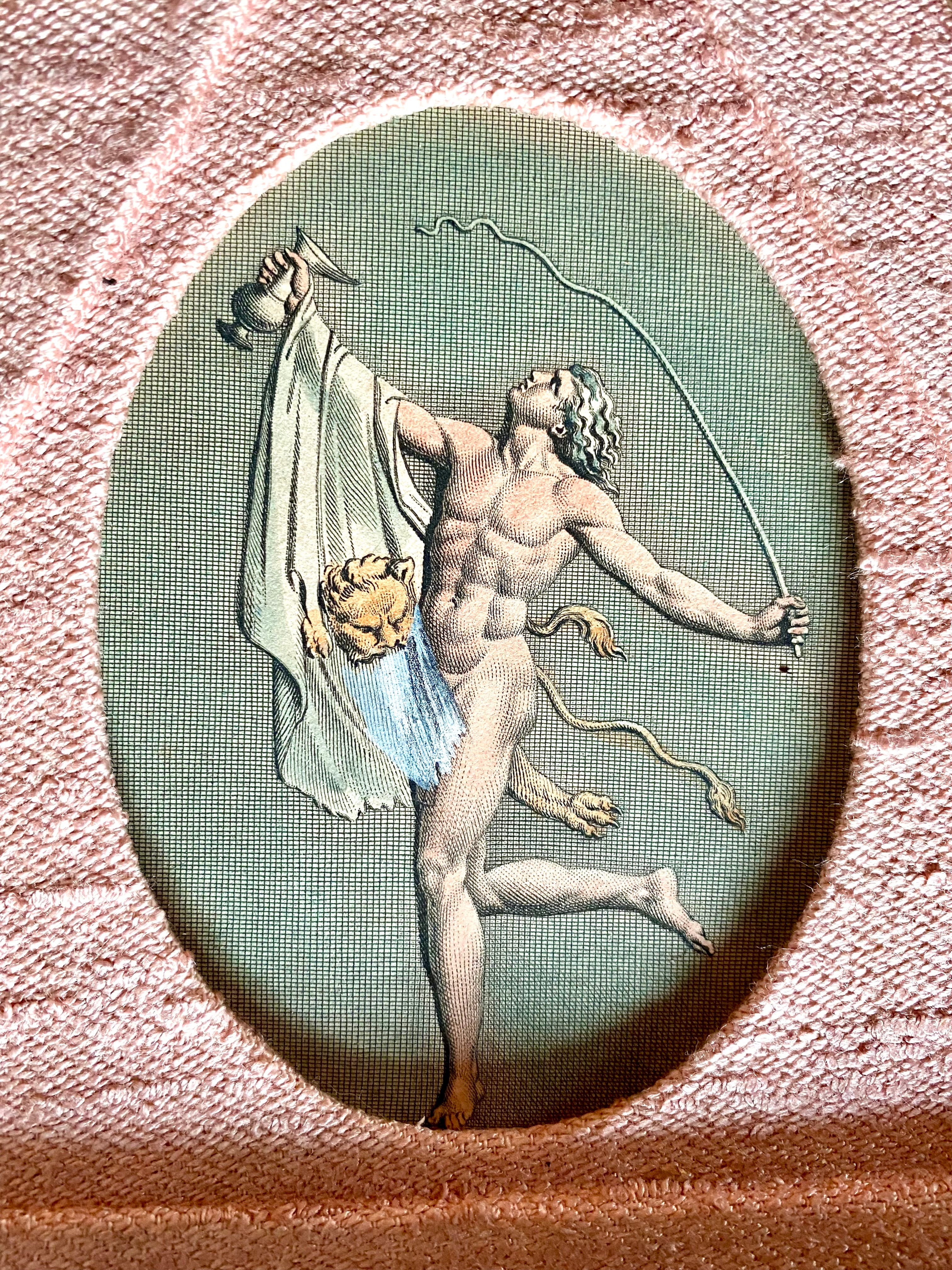 A Pair of Hand-tinted Etchings