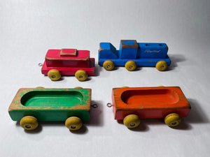 Playskool Wooden Train Set Circa 1960