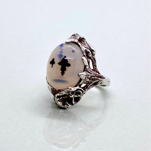 Art Nouveau Agate Cabochon Ring - Tuxedo Park Junk Shop