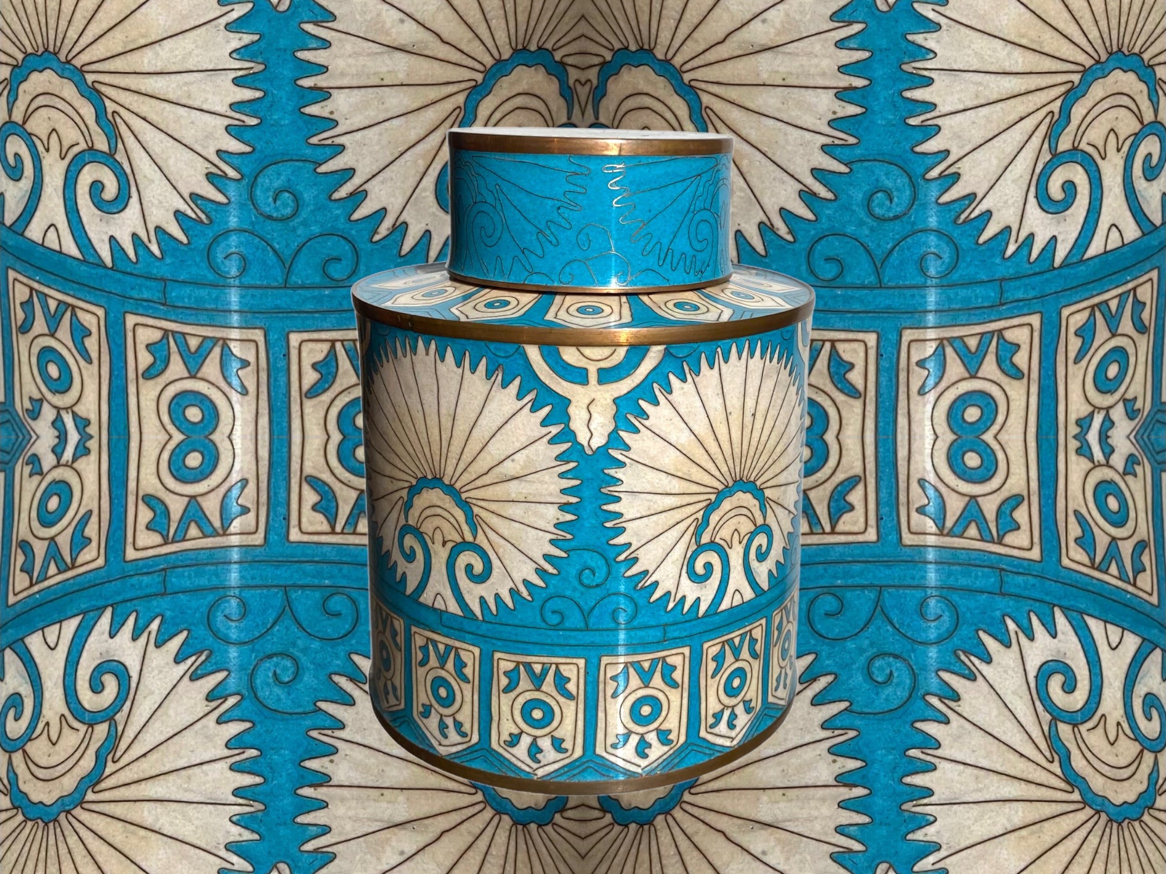 Fabienne Jouvin Paris Cloisonné Tea Caddy