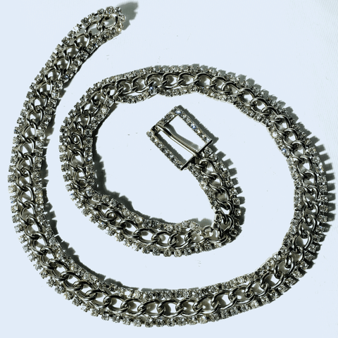Vintage Yves Saint Laurent Rhinestone Belt - Tuxedo Park Junk Shop