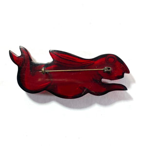 Vintage Bakelite Hare Pin