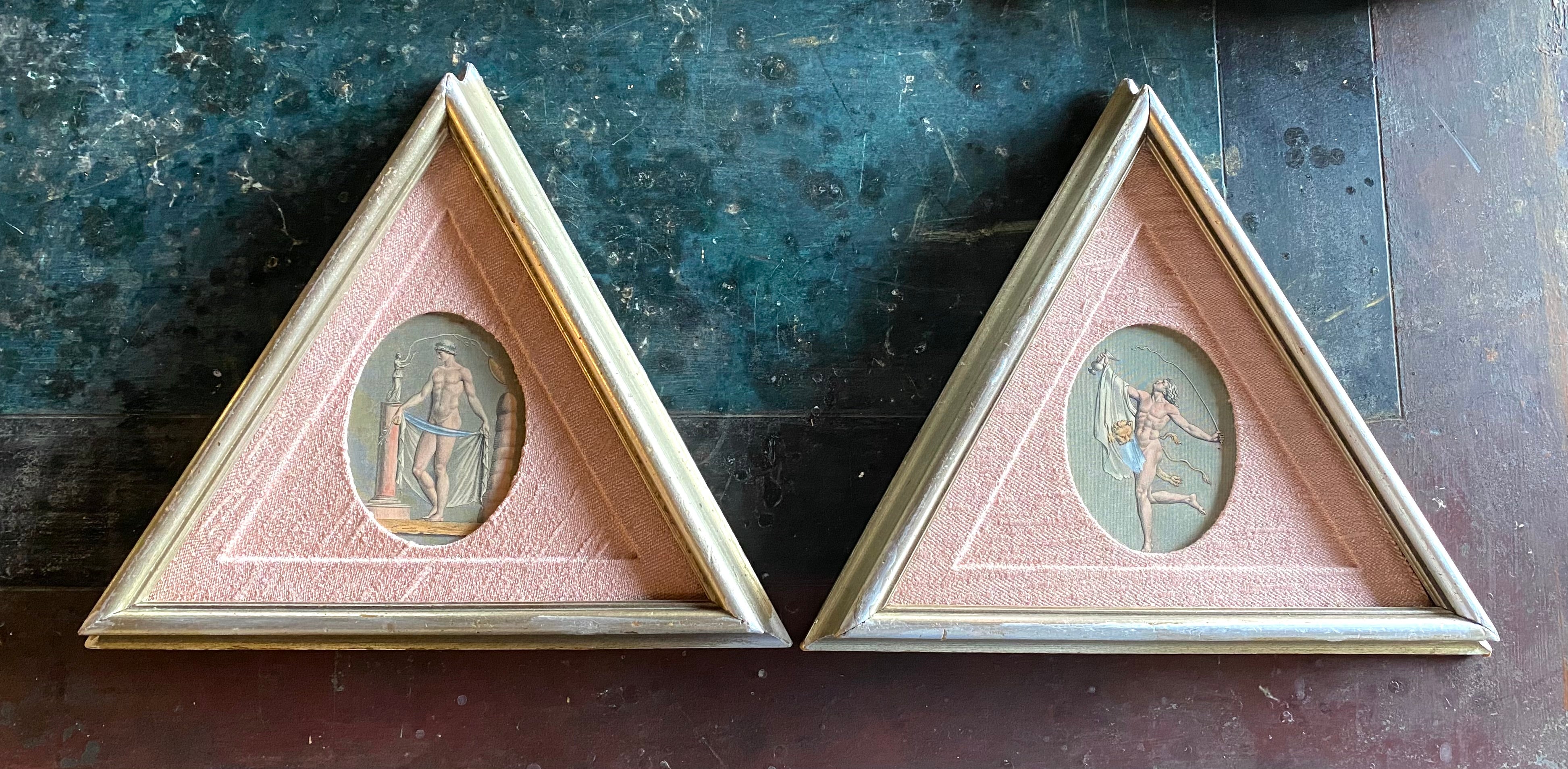 A Pair of Hand-tinted Etchings